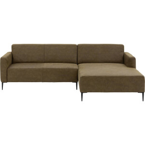 Goossens Bank Key West groen, micro leer, 2,5-zits, modern design