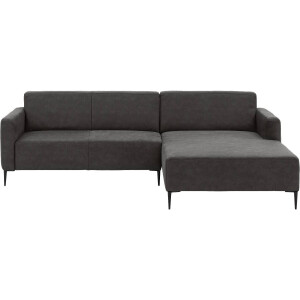 Goossens Bank Key West antraciet, micro leer, 2,5-zits, modern design