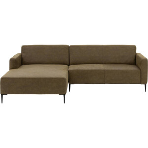 Goossens Bank Key West groen, micro leer, 2,5-zits, modern design