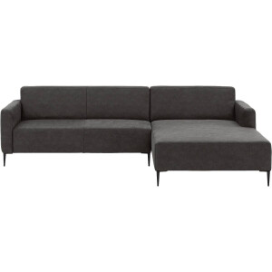 Goossens Bank Key West antraciet, micro leer, 3-zits, modern design