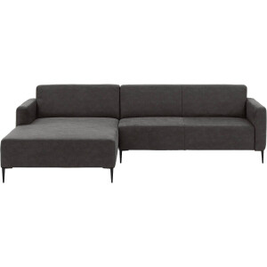 Goossens Bank Key West antraciet, micro leer, 3-zits, modern design