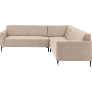 Goossens Bank Key West beige, micro leer, 2,5-zits, modern design