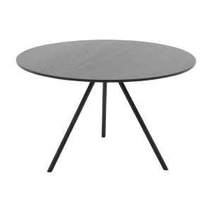 Goossens Salontafel Bo rond, hout eiken zwart, modern design, 60 x 36 x 60 cm