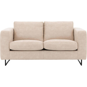 Goossens Excellent Bank Jovani beige, micro leer, 2-zits, urban industrieel