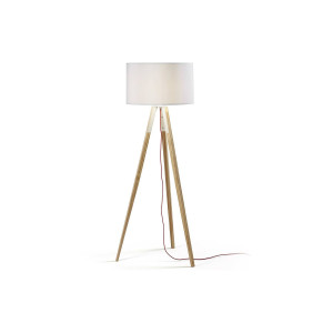 Kave Home Kave Home Lamp Iguazu, Iguazu staande lamp, wit en hout