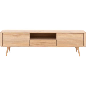 Goossens Tv Dressoir Bjarte, 2 deuren 1 lade 1 open vak 42 cm diep 180 cm breed