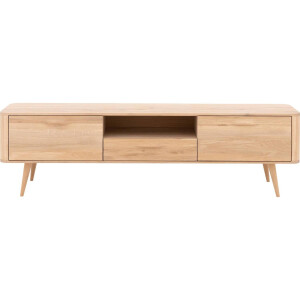 Goossens Tv Dressoir Bjarte, 2 deuren 1 lade 1 open vak 42 cm diep 180 cm breed