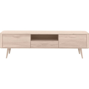 Goossens Tv Dressoir Bjarte, 2 deuren 1 lade 1 open vak 42 cm diep 180 cm breed
