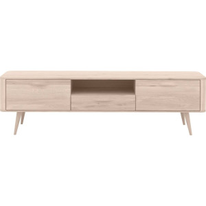 Goossens Tv Dressoir Bjarte, 2 deuren 1 lade 1 open vak 42 cm diep 180 cm breed