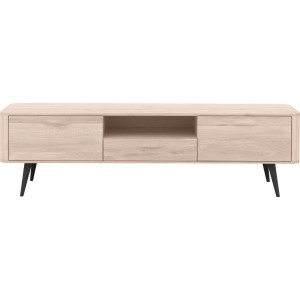 Goossens Tv Dressoir Bjarte, 2 deuren 1 lade 1 open vak 42 cm diep 180 cm breed