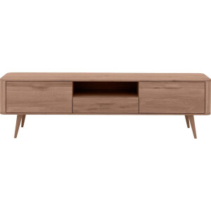 Goossens Tv Dressoir Bjarte, 2 deuren 1 lade 1 open vak 42 cm diep 180 cm breed