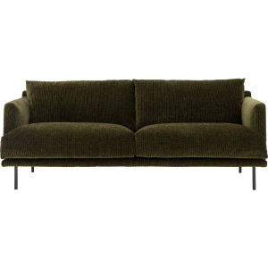 Goossens groen, stof, 3-zits, modern design