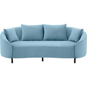 Goossens Bank Ragnar blauw, stof, 2,5-zits, modern design