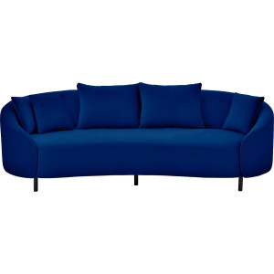 Goossens Bank Ragnar blauw, stof, 3-zits, modern design