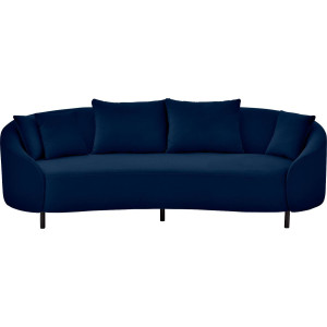 Goossens Bank Ragnar blauw, stof, 3-zits, modern design