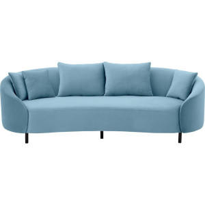 Goossens Bank Ragnar blauw, stof, 3-zits, modern design