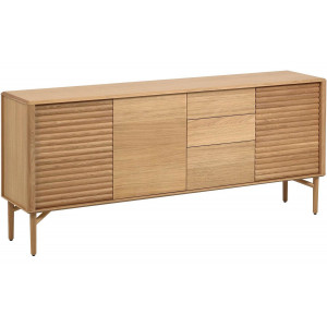 Kave Home Kave Home Lenon, Lenon 2-deurs buffetkast van eikenhout met 3 laden, 200 x 86 cm fsc mix credit (mtk0208)