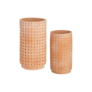 Kave Home Kave Home Woon Accessoires Celi, Celi Set Van 2 Terracotta Potten Ø 34 Cm / Ø 25 Cm