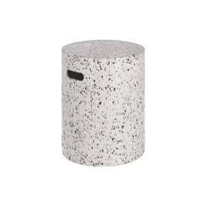 Kave Home Kave Home Bijzettafel Jenell, Jenell Kruk Wit Terrazzo Ø 35 Cm