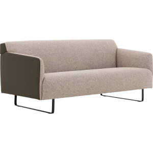 Goossens Excellent Bank Montreal groen, leer, 2-zits, modern design