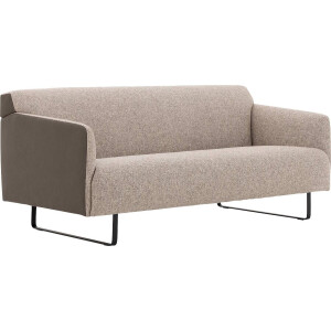 Goossens Excellent Bank Montreal grijs, leer, 2-zits, modern design