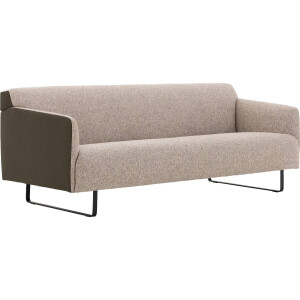 Goossens Excellent Bank Montreal groen, leer, 3-zits, modern design