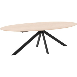 Goossens Excellent Eettafel Ferris Piramide Poot, Ovaal 260 x 130 cm