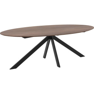 Goossens Excellent Eettafel Ferris Piramide Poot, Ovaal 220 x 120 cm