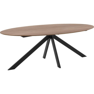 Goossens Excellent Eettafel Ferris Piramide Poot, Ovaal 200 x 110 cm