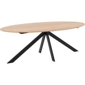 Goossens Excellent Eettafel Ferris Piramide Poot, Ovaal 200 x 110 cm