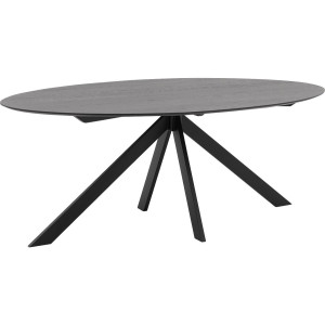 Goossens Excellent Eettafel Ferris Piramide Poot, Ovaal 180 x 110 cm