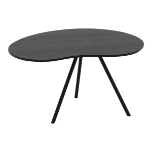 Goossens Salontafel Saya organisch, hout eiken zwart, modern design, 79 x 36 x 61 cm