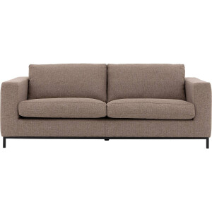 Goossens Bank Maxima bruin, stof, 3-zits, elegant chic
