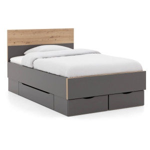 Goossens Bedframe Peder, 120 x 200 cm met 3 bedlades