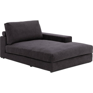 Goossens Excellent Hoekbank Lotus zwart, stof, stijlvol landelijk