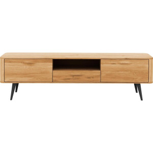 Goossens Tv Dressoir Bjarte, 2 deuren 1 lade 1 open vak 42 cm diep 180 cm breed