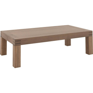 Goossens Salontafel Clear rechthoekig, hout eiken blank, stijlvol landelijk, 140 x 40 x 75 cm