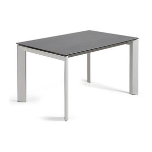 Kave Home Kave Home Axis, Axis uitschuifbare tafel van porselein met grijze poten 140 (200) cm (mtk0116)