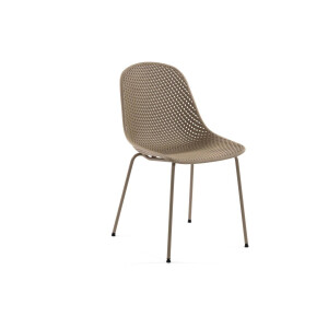 Kave Home Kave Home Eetkamerstoel Quinby bruin kunststof