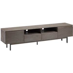 Kave Home Kave Home Dressoir Indiann, Indiann tv-meubel van massief acaciahout & zwart metaal, 2 deuren & 2 laden, 210 x 45 cm