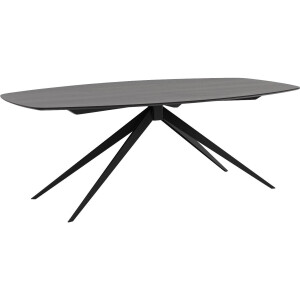 Goossens Excellent Eettafel Floyd, Semi ovaal 260 x 120 cm