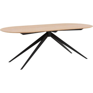 Goossens Excellent Eettafel Uniek, Semi rond 220 x 100 cm