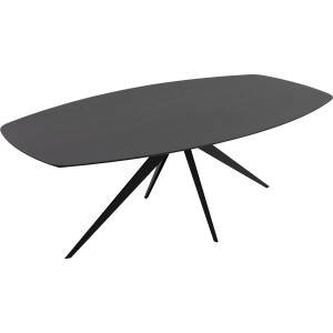 Goossens Excellent Eettafel Floyd, Semi ovaal 200 x 110 cm