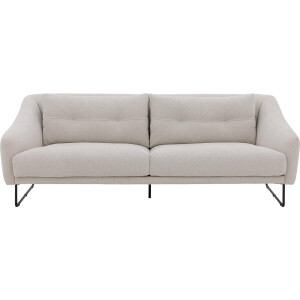 Goossens Excellent Bank Gs-2105 beige, stof, 3-zits, elegant chic