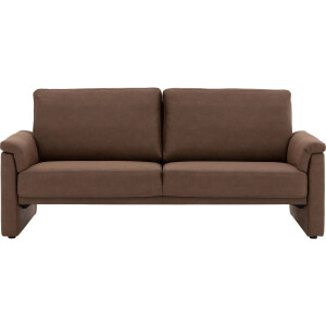 Goossens Bank Pim bruin, micro leer, 3-zits, urban industrieel