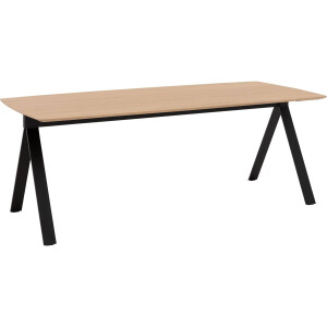 Goossens Excellent Eettafel Floyd, Semi rechthoekig 280 x 100 cm