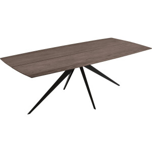 Goossens Excellent Eettafel Floyd, Semi rechthoekig 200 x 100 cm met split