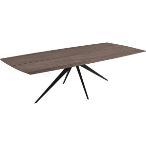 Goossens Excellent Eettafel Floyd, Semi rechthoekig 260 x 100 cm met split