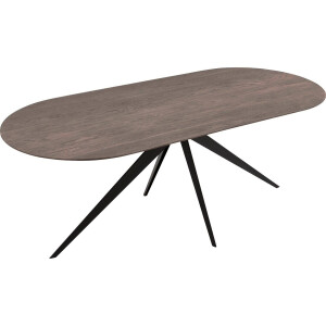 Goossens Excellent Eettafel Uniek, Semi rond 200 x 100 cm