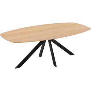 Goossens Excellent Eettafel Uniek, Semi ovaal 180 x 100 cm